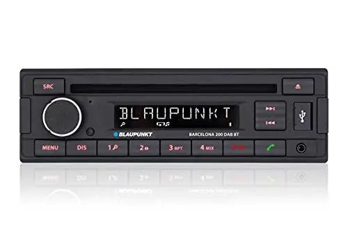 Produktbild: Blaupunkt Barcelona 200 DAB BT, 1-DIN Autoradion, DAB+, Bluetooth, CD, Freisprecheinrichtung, USB, Aux-Eingang, Sub-Out, 160W