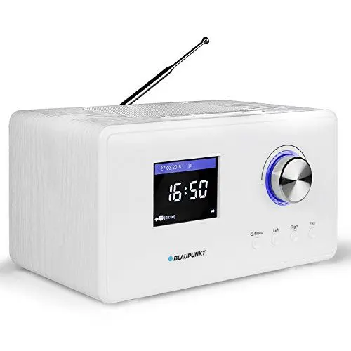 Produktbild: Blaupunkt IR 25 Internetradio, UKW PLL Radio mit Farbdisplay , Wlan, Küchenradio mit LCD Display 2,8 Zoll, Wecker mit Radio oder Alarmton, Wettervorhersage, Sleep Timer, Webradio, 5 Watt RMS, weiß