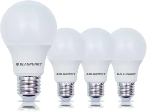 Produktbild: Blaupunkt LED Lampen E27 Warmweiß 2700K Classic, 6W, Ersatz für 48W Glühbirne, 4-er Pack, Energieeffizient, Kostensparend, LED Birne für Raumbeleuchtung