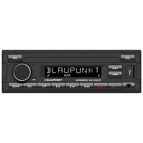 Produktbild: Blaupunkt Nürnberg 200 DAB BT, 1-DIN Autoradio, DAB+, Bluetooht, Freisprecheinrichtung, USB, AUX-Eingang, 200W