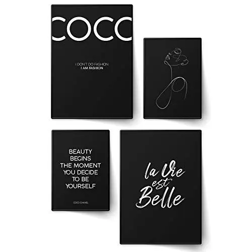 Produktbild: BLCKART Infinity Premium Poster Set COCO Stilvolle Doppelseitige Bilder Wohnzimmer Deko