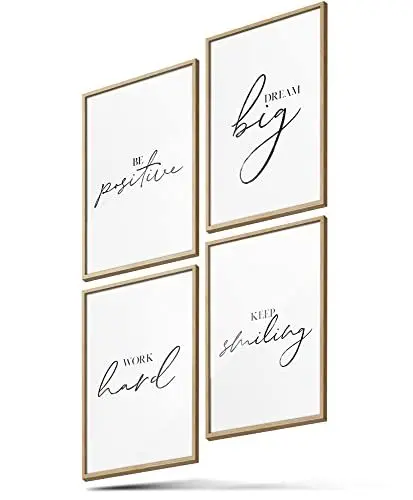 Produktbild: BLCKART Poster-Set Office Motivation 01 - moderne Wandbilder mit Sprüchen - Premium Poster für Arbeitszimmer - Bilder zur Wanddekoration im Büro - Größe A5