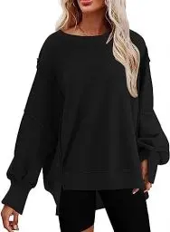 Produktbild: BLENCOT Damen Sweatshirt Langarmshirt Rundhals Tops Damen Teenager Mädchen Vintage Pullover Oberteile Top