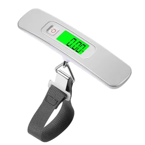 Produktbild: Blendura Kofferwaage Digital mit Haken, Gepäckwaage Travel, Hängewaage Funktion Praktisch für Reisen Freien bis 50KG (Batterie im Batteriefach Eingebaut)