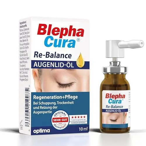 Produktbild: BlephaCura Re-Balance Augenlid-Öl 10 ml mit Auszügen von Aloe Vera, Zur sanften Pflege trockener und gereizter Haut am Augenlid, Pflege für die Augen