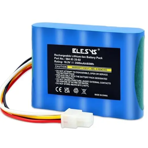 Produktbild: BLESYS 3500mAh Mähroboter Akku für Husqvarna Automower 310 315 315X Ersatzakku Modell 584 85 28-02 Kompatible mit Gardena Sileno City 250 500 R100Li Sileno+ R130Li R160Li Rasenroboter (18,5V 65Wh)