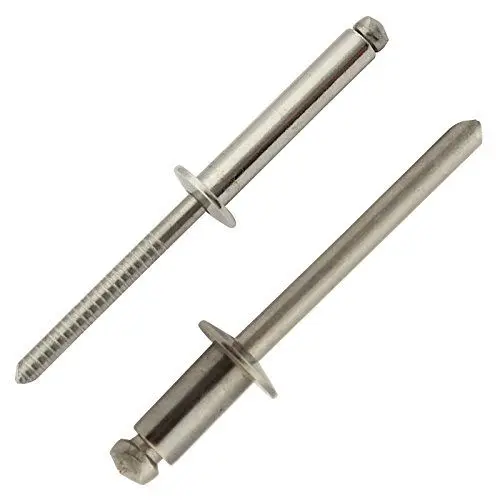 Produktbild: Blindnieten mit Flachkopf - 4x16 mm - (50 Stück) - DIN 7337 Form A - Popnieten - Edelstahl A2 (V2A) - SC7337 | SC-Normteile