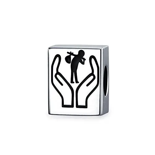 Produktbild: Bling Jewelry Frauen .925 Sterling Silber Perlenanhänger Symbol Der Solidarität Unterstützung Für Vertriebene Immigranten Sicherer Hafen Helfende Hände