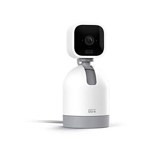 Produktbild: Blink Mini Pan-Tilt Camera | Bewegliche Plug-in-Überwachungskamera für den Innenbereich, Zwei-Wege-Audio, HD-Video, Bewegungserfassung, Funktioniert mit Alexa (weiß)
