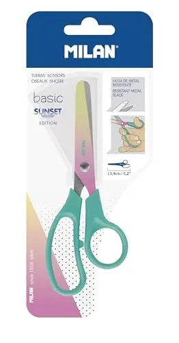 Produktbild: Blíster tijeras Basic edición Sunset, mango turquesa