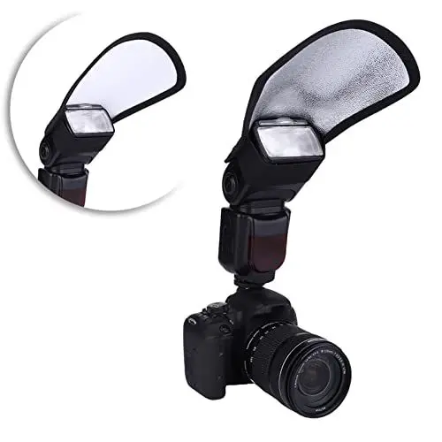 Produktbild: Blitz Diffusor,Universal Soft Intense Light Flash Speedlite Silber Weiß Fotografie Reflektor Für Spiegelreflexkamera Reflektorplatte