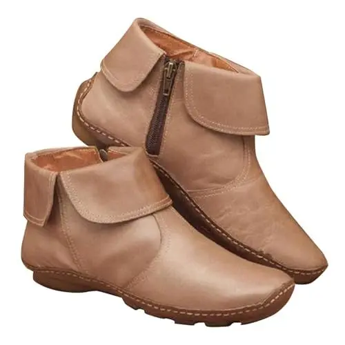 Produktbild: Schnürstiefeletten Damen Mit Absatz Bootsschuhe Sneaker Gefüttert Damen Chelsea Boots 37 Schwarze Lack Stiefeletten Platform Boots Waterproof Boots Women Orthopädische Winterschuhe Damen