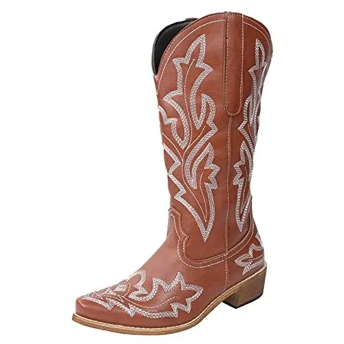 Produktbild: blitzangebote Winterstiefel Damen Kniehohe Damen Westernstiefel Stylisch & Praktisch Winterstiefel Damen Casual Sp stiefel sale sommer sale damen