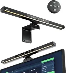 Produktbild: BlitzMax Computer Monitor Lampe mit Fernbedienung, Eye-Care Monitor Light Bar, Stufenloses Dimmen, einstellbare Farbtemperatur Helligkeit, USB Bildschirmlampe Monitorlampe für Home Gaming Office