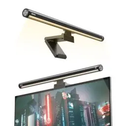 Produktbild: BlitzMax Monitor Lampe, Runden Computer Monitor Light Bar, Augenschonende Screenbar mit Anti-Blau-Licht, Berührungssteuerung, Stufenloses Dimmen, Einstellbarer Farbtemperatur für Home Office