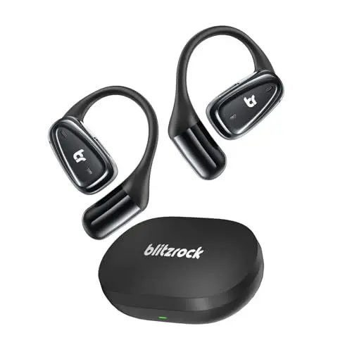 Produktbild: BlitzRock Open-Ear Kopfhörer, Ultraleicht, Ultradünne Ohrbügel, Klarer Klang, Clear Calls, IPX7 Wasserdicht, 28H Spielzeit, Sport Kopfhörer Bluetooth 5.4 für Laufen