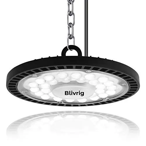 Produktbild: Blivrig 300W LED UFO Industrielampe, 30000LM LED Hallenstrahler 6500K Kaltweiß, Werkstattlampe mit Kabel, für Fabriken, Flughafen, Patio, Restaurant