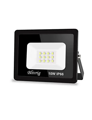 Produktbild: Blivrig LED Strahler Außen 10W,1000LM LED Scheinwerfer Superhell LED Fluter 6000K Kaltes Weiß Aussenstrahler,Wasserdicht IP66 LED Außenleuchte Flutlicht für Hof, Garage, Sportplatz,Flur, Garten