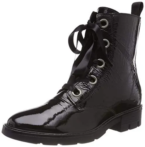 Produktbild: BLK1978 Damen 262 365 Combat Boots, Schwarz (Black Crack Patent 004)