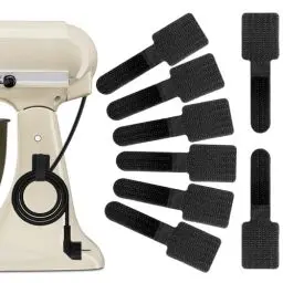 Produktbild: BLMHTWO 8 Stück Kabelaufwickler, Kabel Organizer Selbstklebend Nylon Cord Organizer Wiederverwendbar Einstellbar Kabelorganizer für Mixer, Reiskocher, HeißLuftfritteuse