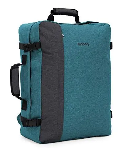 Produktbild: blnbag M3 - Kompakter ultra-leicht Reiserucksack, 35 Liter, Funktional einsetzbar mit gepolsterten, längenverstellbaren Schulterriemen oder als Tragetasche mit Trageriemen, Unisex, Grün