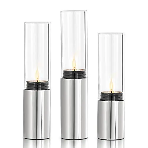 Produktbild: Blomus 65090 Windlichter-Set Faro, Edelstahl poliert, 3 teilig
