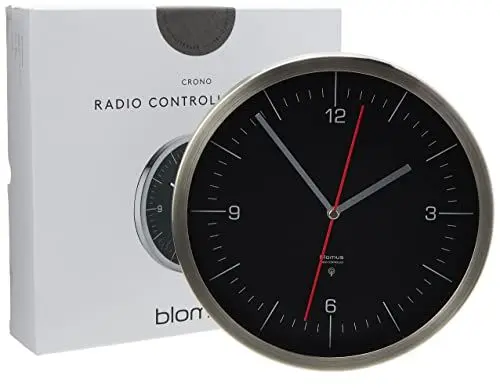 Produktbild: Blomus - Funkuhr, Wanduhr, Uhr - CRONO - Edelstahl - Ø 24 cm