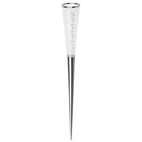 Produktbild: blomus -CAMPO- Regenmesser aus Glas, Edelstahlsockel, 1 Liter Fassungsvermögen, einfache Handhabung, praktische Skala zum Ablesen, trendiges Gartenaccessoire (H / B / T: 76 x 9 x 9 cm, Klar, 65251)