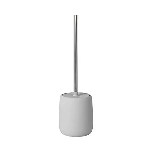 Produktbild: blomus -SONO- WC-Bürste aus Keramik / Kunststoff, Microchip, WC-Garnitur, Soft-Touch, hygienisch, freistehende Toilettenbürste & Halter Badaccessoire (H / B / T: 39 x 11 x 11 cm, Microchip, 69064)