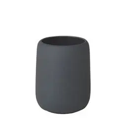 Produktbild: blomus -SONO- Zahnputzbecher aus Keramik, Magnet, Zahnbürstenhalter mit Platz für Zahnbürste und Zahnpasta, Soft-Touch, exklusives Badaccessoire (H / B / T: 11 x 8,5 x 8,5 cm, Magnet, 69041)