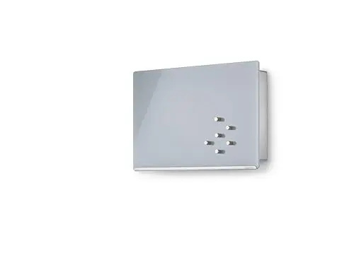 Produktbild: blomus -VELIO- Schlüsselkasten / Glasmagnettafel in trendigem Grau, hochwertige Verarbeitung, 7 Schlüsselhaken, magnetischer Verschluss, moderne Schlüsselbox (B / H / T: 30 x 20 x 5 cm, Grau, 65365)