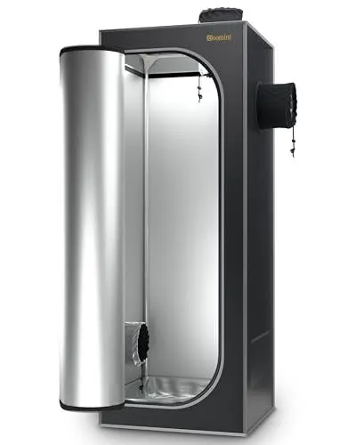Produktbild: Bloomint Growzelt 60 x 60 x 160 cm Anbauzelt, Stabiler Stoff, Hochreflektierendes Diamantmuster Grow Tent