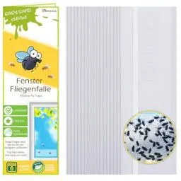 Produktbild: Blooven Fenster Fliegenfalle 40 Stück, Giftfreie Fliegen Fallen für die Fliegen, Fruchtfliegen, Stubenfliegen, Transparent Fly Trap (40 Stück)