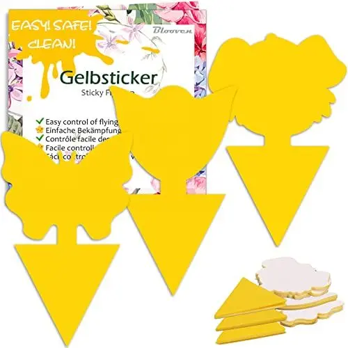 Produktbild: Blooven Gelbsticker Trauermücken Bekämpfen 30 Stück, Gelbtafeln für die Zimmerpflanzen Schädlingsbekämpfung (30 Stück)