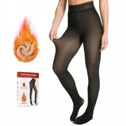 Produktbild: Blu Ninfee Thermo Strumpfhose Damen Winter, Gefütterte Strumpfhosen Thermostrumpfhose, Fleece Warme Dicke Winterstrumpfhose Schwarz, 300g
