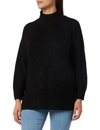 Produktbild: BLUE SEVEN Damen Rollkragenpullover Pullover, SCHWARZ, UK 12