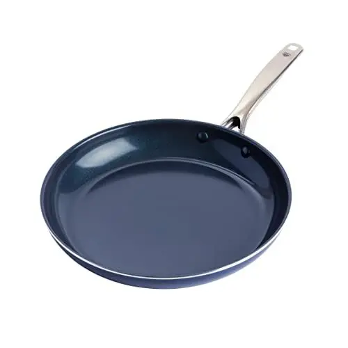 Produktbild: Blue Diamond Cookware Diamantstruktur Keramik Antihaft, 28 cm Bratpfanne, PFAS-frei, Induktion, spülmaschinenfest, backofenfest, Blau