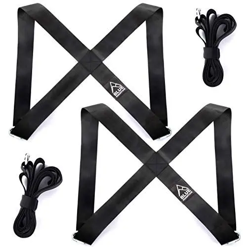 Produktbild: Blue Mountain Tragegurt | Verstärkte PRO Lifting Straps für 2 Personen | Robuste Tragegurte Umzug – 300kg Tragfähigkeit | Multifunktionaler Hebegurt für Möbel & Geräte | Möbeltragegurte