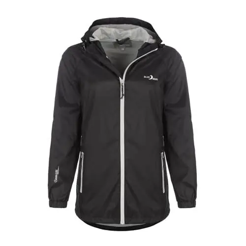 Produktbild: Blue Wave Damen Funktionsjacke Fabienne - Outdoor-Jacke Regenjacke Wander- und Fahrradjacke in Schwarz Größe 52