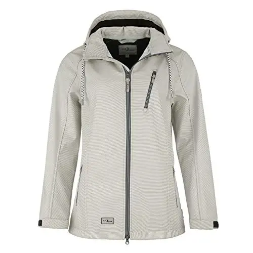 Produktbild: Blue Wave Damen Softshelljacke Jessica - Outdoorjacke Jacke mit Fleece-Innenfutter in Grau Größe 44