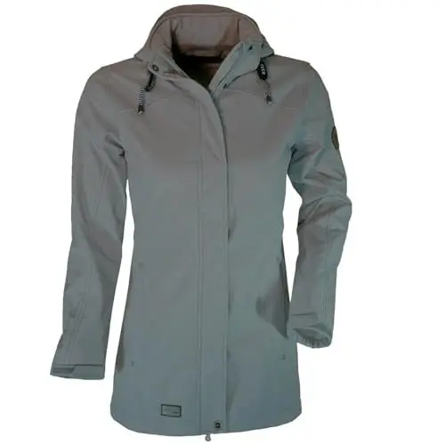 Produktbild: Blue Wave Damen Softshellmantel Biggi - Softshelljacke Outdoor-Jacke Mantel Softshell in Grau Größe 48