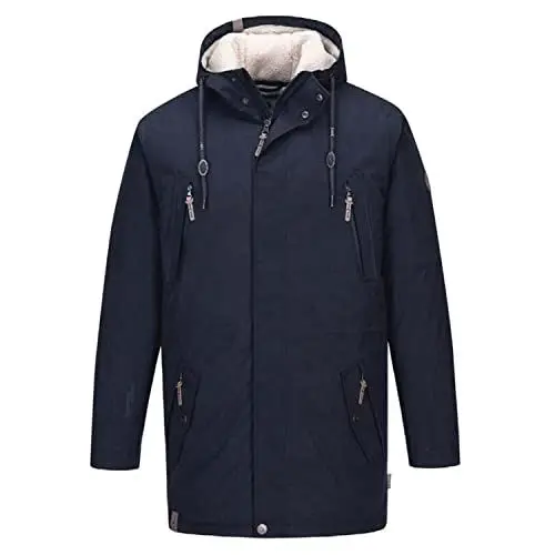 Produktbild: Blue Wave Herren Funktionsparka Jacke Kuddel - Parka Winterjacke Outdoorjacke Funktionsjacke in Marine Größe 6XL