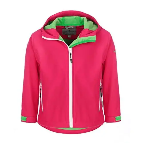 Produktbild: Blue Wave Kinder Mädchen Softshelljacke Bonnie - Winddichte und Atmungsaktive Kinder-Jacke in Pink-Weiß Größe 176