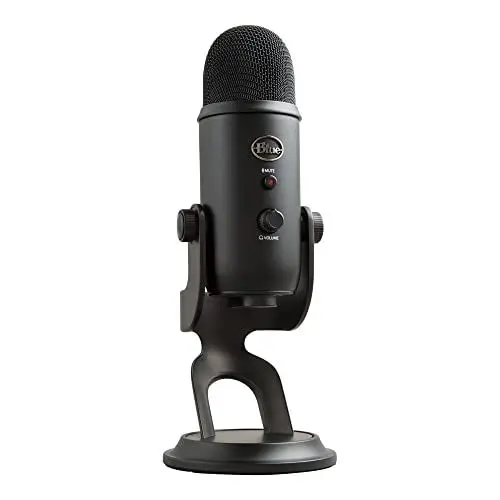 Produktbild: Blue Yeti USB-Mikrofon für Aufnahmen, Streaming, Gaming, Podcasting auf PC und Mac, Mikrofon für Laptop oder Computer, Blue VO!CE Effekte, Verstellbarer Ständer, Plug and Play - Schwarz