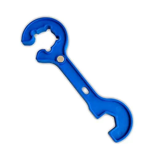 Produktbild: Bluecraft 2 in 1 Gasregler-Schlüssel für Propan-Gasflasche 5-11 kg mit Magnet + Schlüssel 17mm für Überwurfmutter 1/4'' für Druckminderer und Gasschlauch