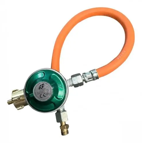 Produktbild: Bluecraft Umrüstset von Schraub-Kartusche auf Propan-Gasflasche für Grills wie Broil King Weber Napoleon und Camping Gas-Kocher und Heizung direkt Geld SPAREN
