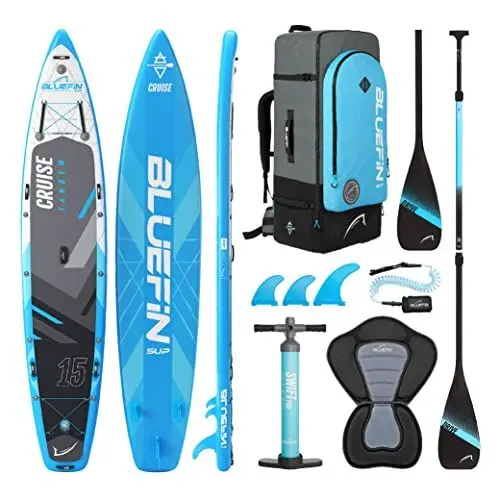 Produktbild: Bluefin Cruise 15' Aufpumpbares SUP Board | Erwachsenen Paddleboard | Tandem 15ft | Zubehör Inklusive