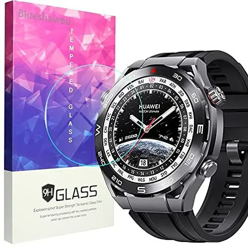 Produktbild: Blueshaweu Displayschutzfolie Kompatibel Für Huawei WATCH Ultimate, 9H Härte Panzerglas Schutzfolie für Huawei WATCH Ultimate Smartwatch (HD)