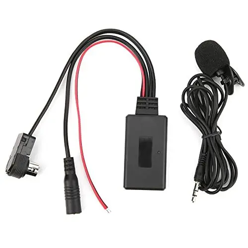 Produktbild: Bluetooth 5.0 AUX-Kabeladapter, Freisprecheinrichtung Mikrofon Bluetooth AUX Adapte Audiokabel mit Mikrofon Auto-Audioadapter Passend für Alpine CDA-9857 CDA-9886 CDA-117