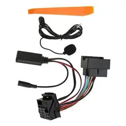 Produktbild: Bluetooth 5.0 Wireless-Kabeladapter mit Mikrofon-Set, Freisprech-Audio-Radio-Musik-Adapter, AUX-In-Kabel mit 12-poligem Mikrofon für OPEL CD30 Mp3 CDC40 CD70 DVD90